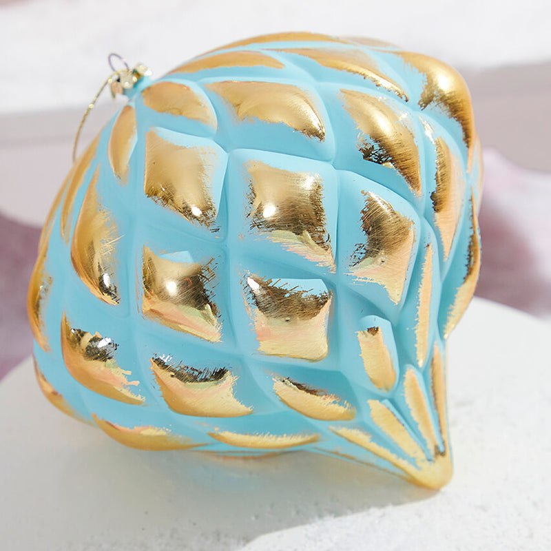 5” Mint Green & Gold Onion Ornament