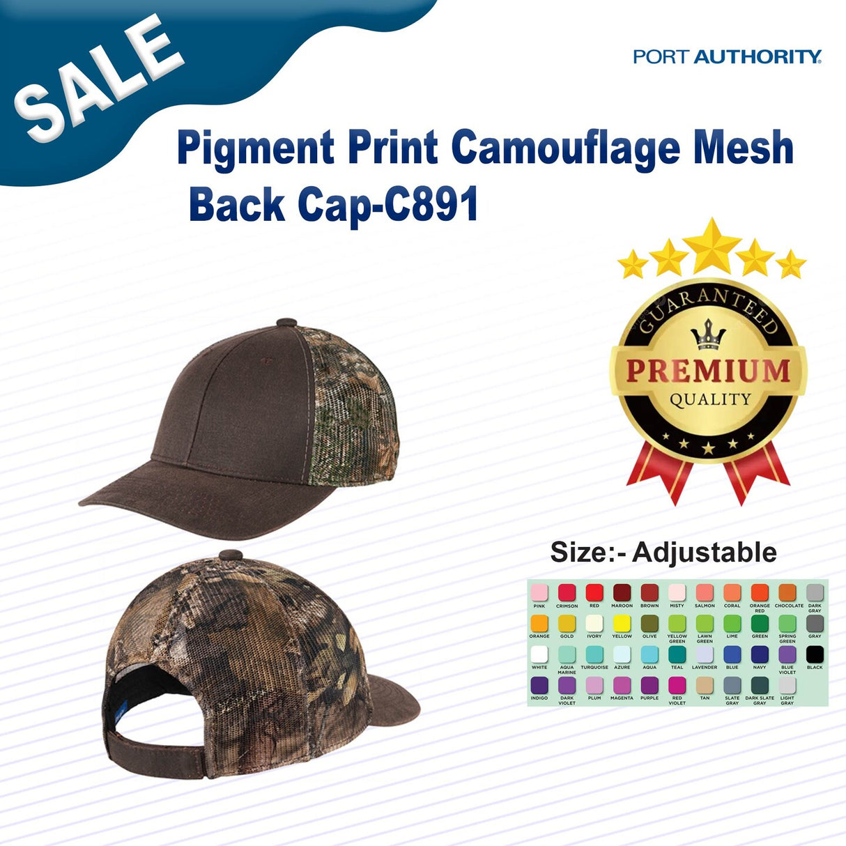 Port Authority® Pigment Print Camouflage Mesh Back Cap