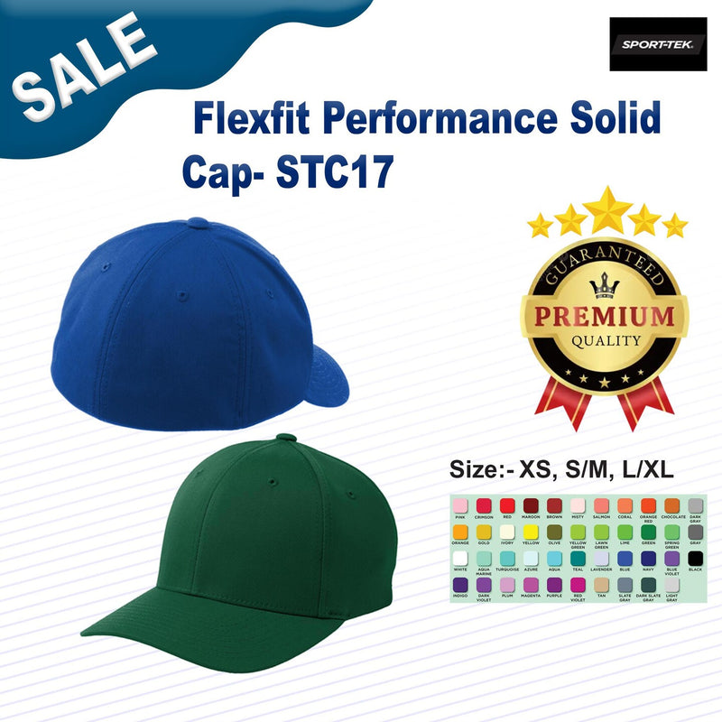 Sport-Tek Flexfit Performance Solid Cap featuring sleek performance headwear style