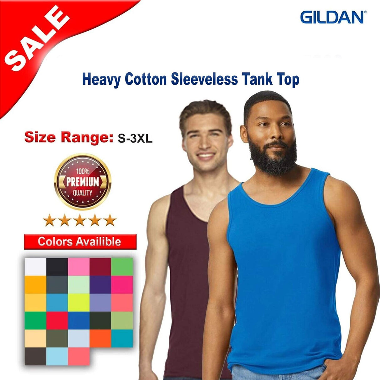 Gildan® Heavy Cotton Sleeveless Tank Top - 5200