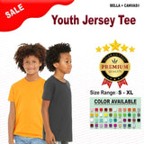 BELLA + CANVAS® Youth Jersey Crewneck Short Sleeve Tee
