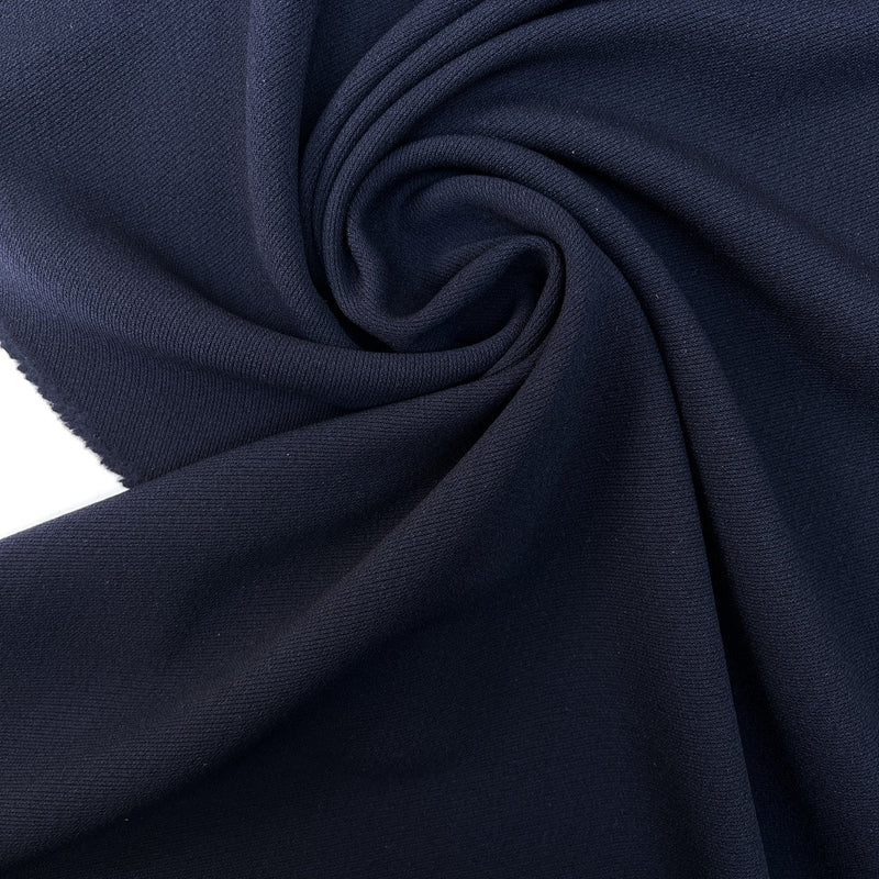 Italian Wool Fabric Blue Black Stretch
