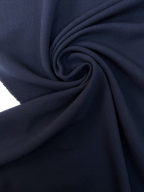 Italian Wool Fabric Blue Black Stretch