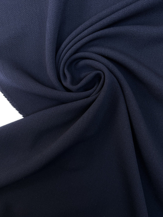 Italian Wool Fabric Blue Black Stretch