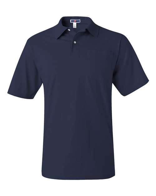 JERZEES Men's SpotShield 50/50 Polo with Pocket