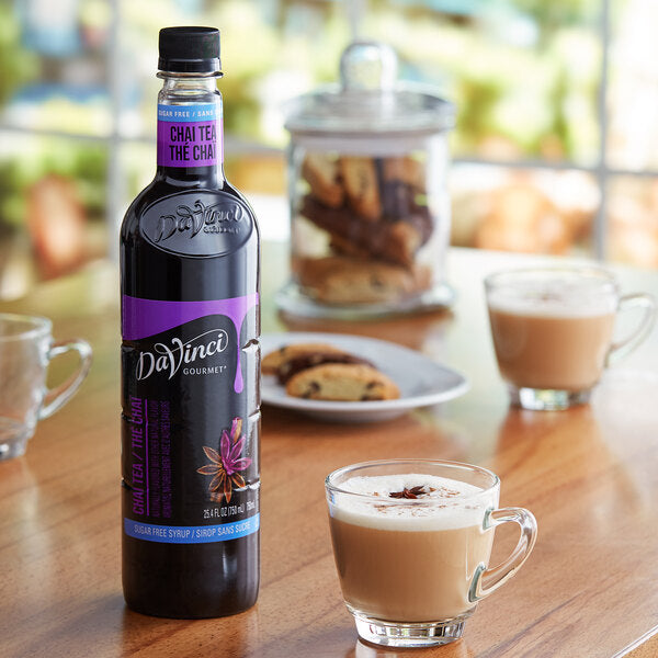 DaVinci Gourmet 750 mL Sugar-Free Chai Tea 7:1 Super Concentrate