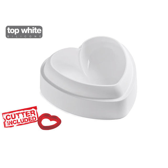 Silikomart TI AMO Heart Silicone Freezing and Baking Mold, 33.81 Oz.