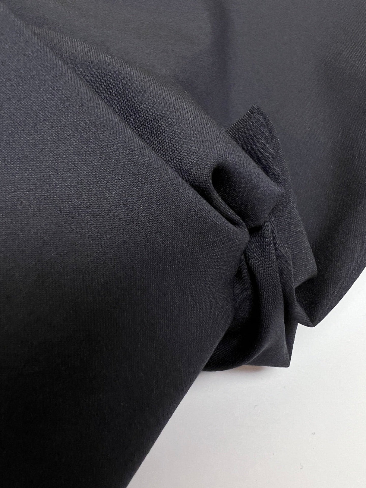 Blue Cotton Elastane Twill