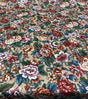 Stanley King Fabricut Vintage Floral Fabric - Red, Green, Blue, White, Orange Floral, 58" Width (1 Yard)