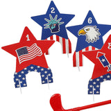26 Pieces Patriotic Stars & Stripes Indoor or Outdoor Mini Golf Set for 4