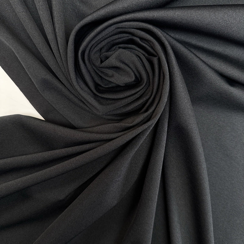 Black Polyamide Elastane Knitted Fabric