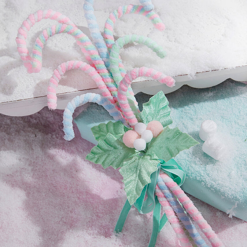 13.5” Pastel Candy Cane Bundle Spray