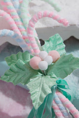 13.5 Inch Pastel Candy Cane Bundle Spray