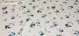 Laurent Prelude Floral Predominate Beige Vintage Cotton Fabric - Beige, Floral, 56" Width, 27" Horizontal Repeat, 27" Vertical Repeat (1 Yard)