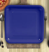 24 Count Purple Square Paper Dinner Plates 9" Disposable Party Plates
