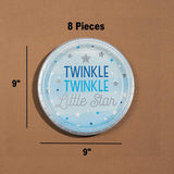 8 Ct. Blue One Little Star Baby Shower Dinner Plates 9" Paper Party Plates