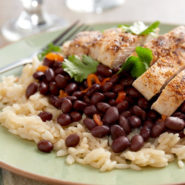 Furmano's #10 Can Seasoned Black Beans - 6/Case