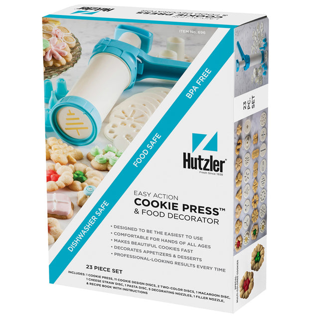 Hutzler Easy Action Cookie Press & Food Decorator