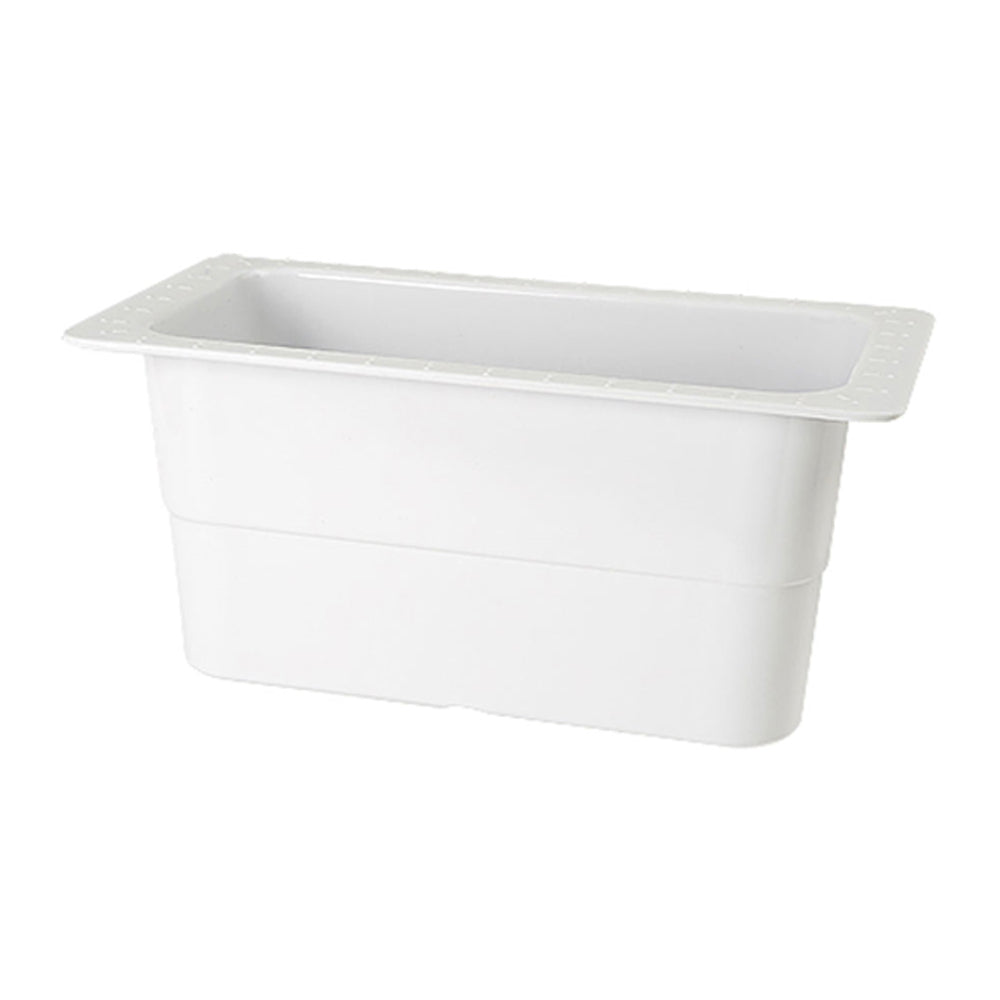 G. E. T. Melamine Food Pan 1/3 Size Insert Pan, 12 3/4" x 7" x 6" Deep, White