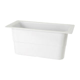 G. E. T. Melamine Food Pan 1/3 Size Insert Pan, 12 3/4" x 7" x 6" Deep, White
