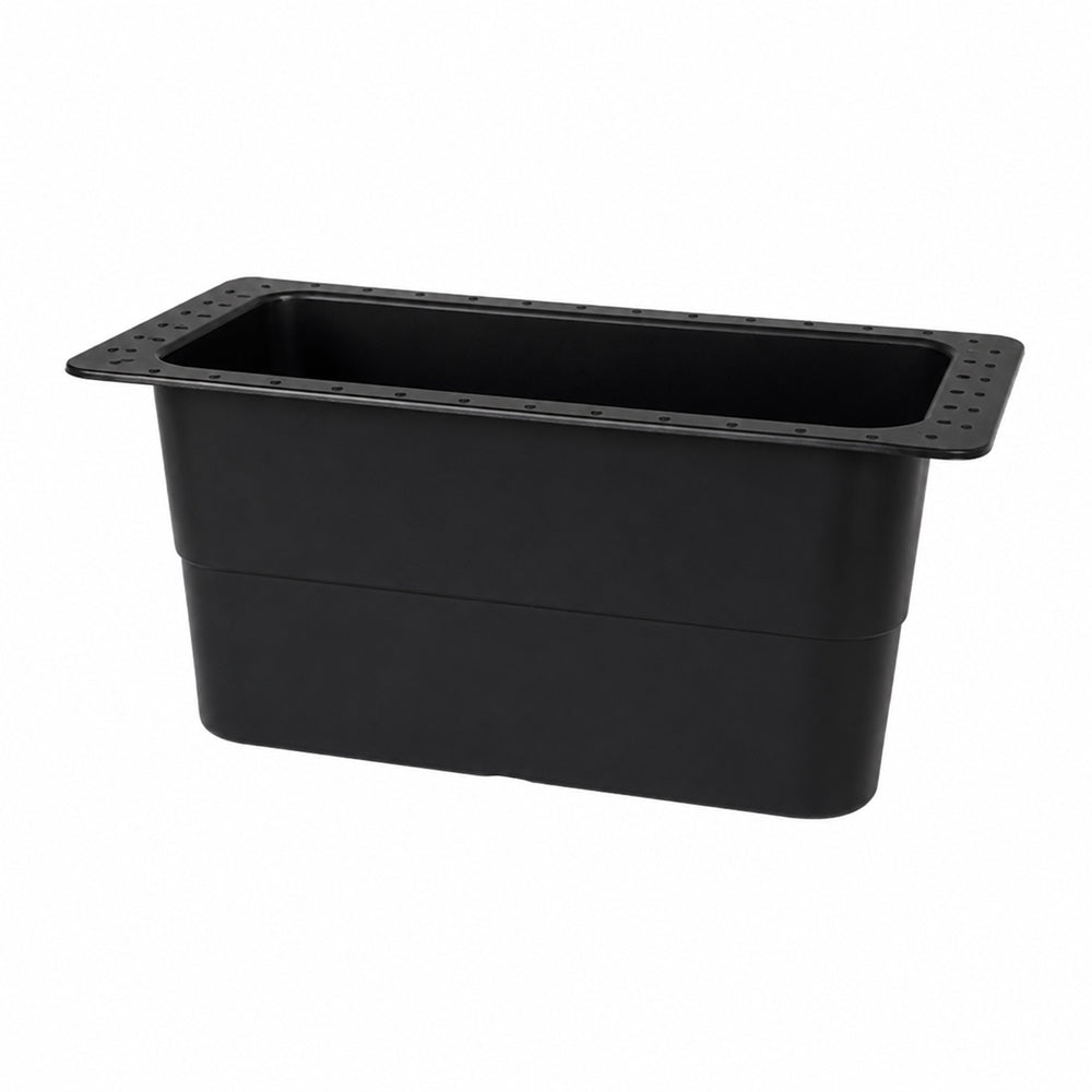 G. E. T. Melamine Food Pan 1/3 Size Insert Pan, 12 3/4" x 7" x 6" Deep, Black