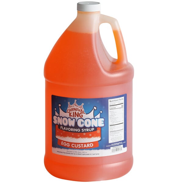 Carnival King 1 Gallon Egg Custard Snow Cone Flavoring Syrup - 4/Case