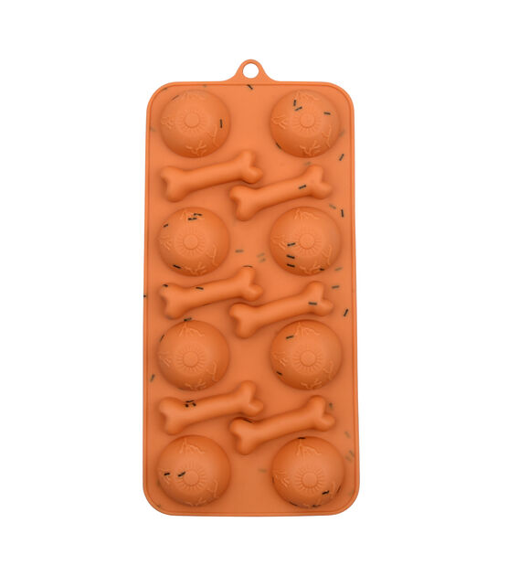 Halloween Eyeballs and Bones 14pc Candy Mold for Chocolate Melts, Ice, Treats