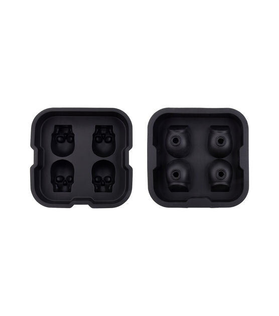 Halloween Skull 4pc Ice Mold Candy Chocolate Cupcakes