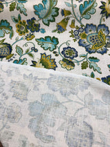 Anu Cliffside Linen Rayon Fabric - Caribbean Jacobean Floral, 54" Width (1 Yard)