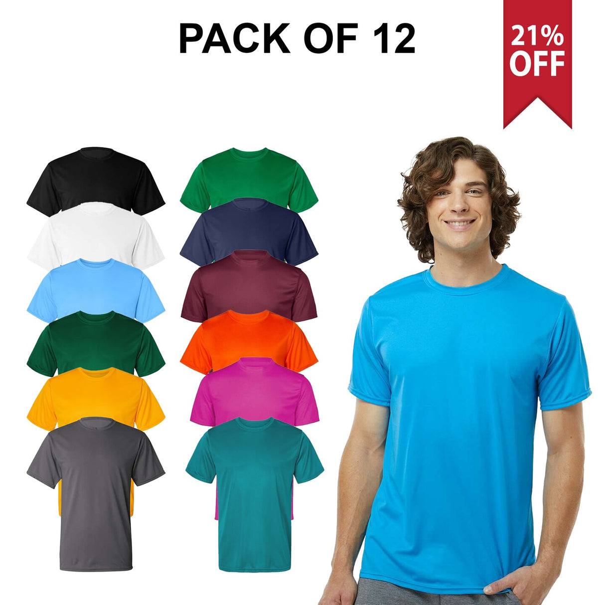 12 Pack : Nexgen Wicking T-Shirt