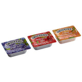Smucker's Concord Grape Jelly, Strawberry Jam, & Orange Marmalade .5 oz. Portion Cups - 200/Case