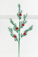 31" Glitter Pine Ball Ornament Spray Decor