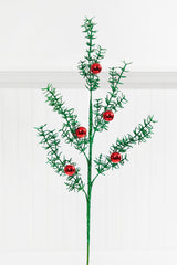 31” Glitter Pine Ball Ornament Spray