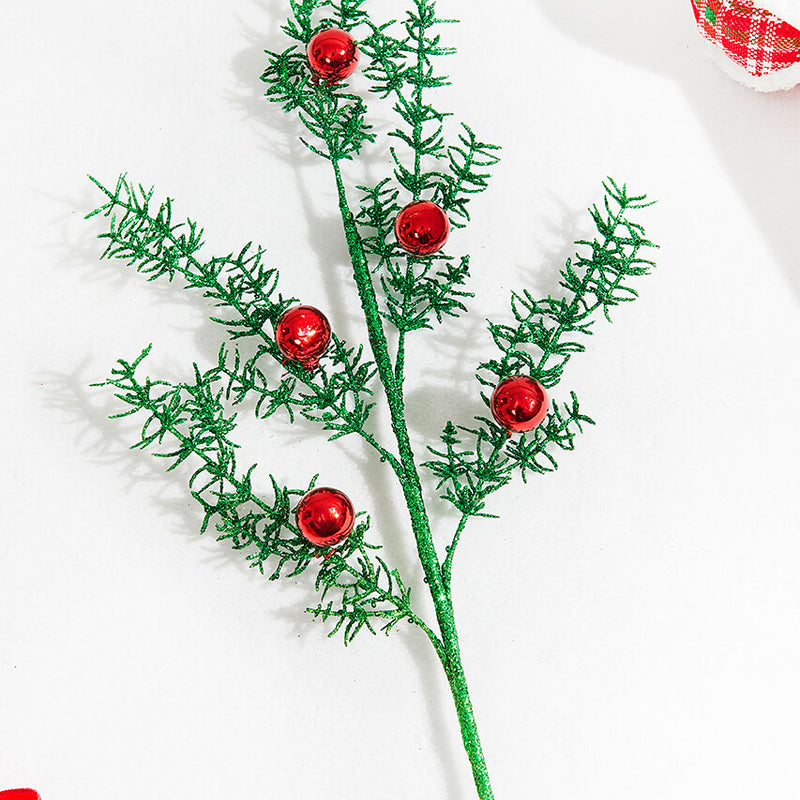 31” Glitter Pine Ball Ornament Spray