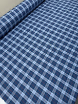 Blue Cotton Tweed