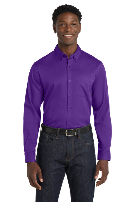 Port Authority® Long Sleeve SuperPro React Twill Shirt