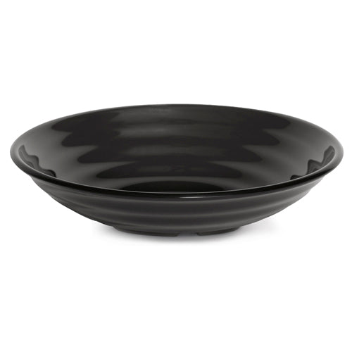 G. E. T. Melamine Bowl, Milano Series, 4 qt., 13.25" Dia. x 3.25" Deep, Black