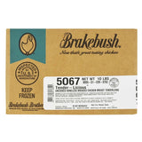 Brakebush Tender-Licious Uncooked Boneless Breaded Chicken Breast Tenderloins 5 lb. Bag - 2/Case