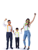 Neon Suspender, Bowtie, Sunglasses Accessory Set - Toddlers