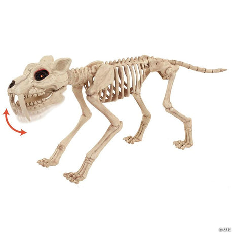 RADYAN Light-Up Animated Tiger Skeleton Halloween Prop with Sound for Halloween Decor shown in a clear product image