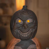 18" Light-Up Hitchhiking Ghosts Pumpkin Stack Halloween Outdoor Decoration