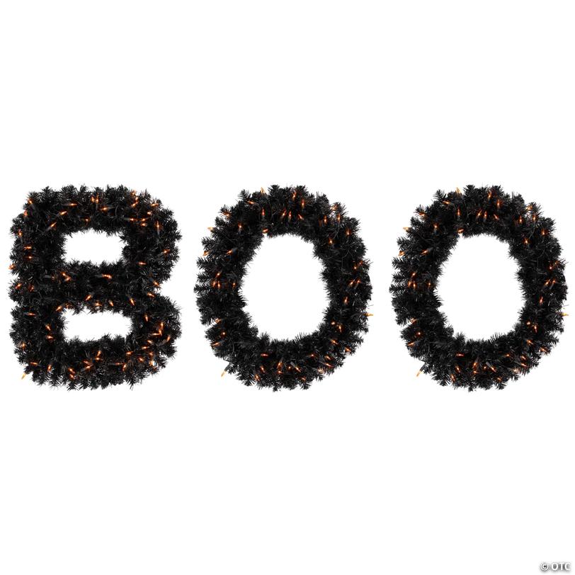 18" Lighted Letter Boo Sign Outdoor Halloween Decoration