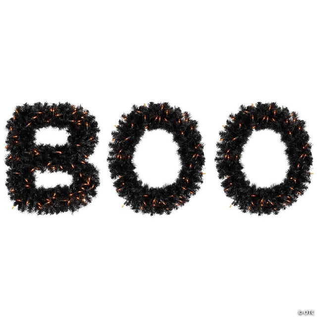 18" Lighted Letter Boo Sign Outdoor Halloween Decoration