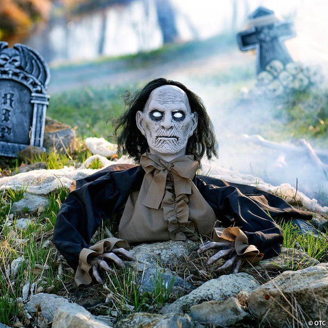 18" Zombie Groundbreaker Plastic Animated Prop Outdoor Halloween Decoration