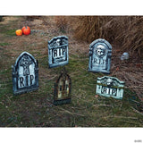18" - 22" Photo-Realistic Tombstones Halloween Decoration - 5 Piece Set