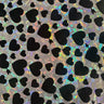 Nylon Spandex Heart Foil Metallic Fabric