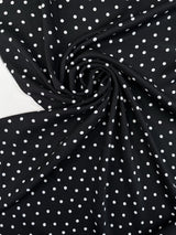 Viscose Twill Polka Dot Blue Fabric