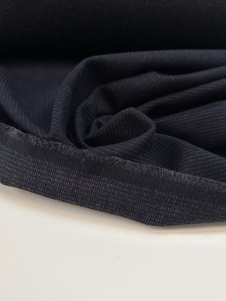 Cotton Ribbed Blue Fabric