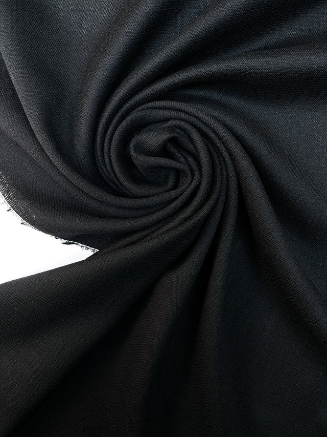 Italian Black Wool Dress Fabric
