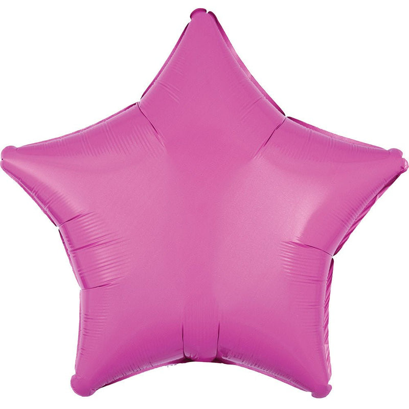 Star Foil Balloon Bright Bubble Gum Pink